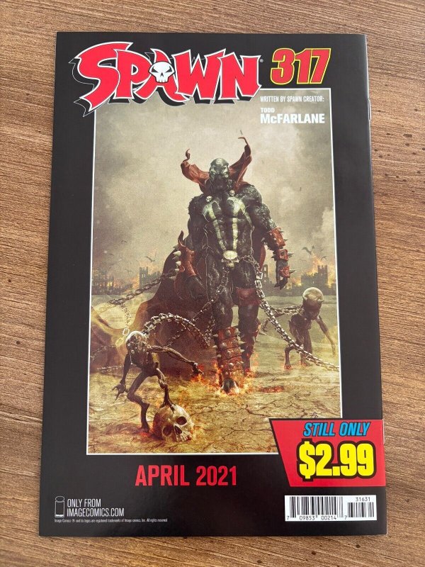 Spawn # 316 NM 1st Print Variant Cover Image Comic Book Todd McFarlane 7 J288