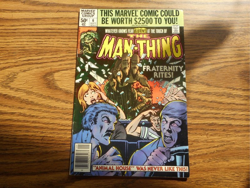 MAN-THING #6  BOB WIACEK COVER & ART HIGH GRADE GEM 8.5 OR BETTER WOW!!!