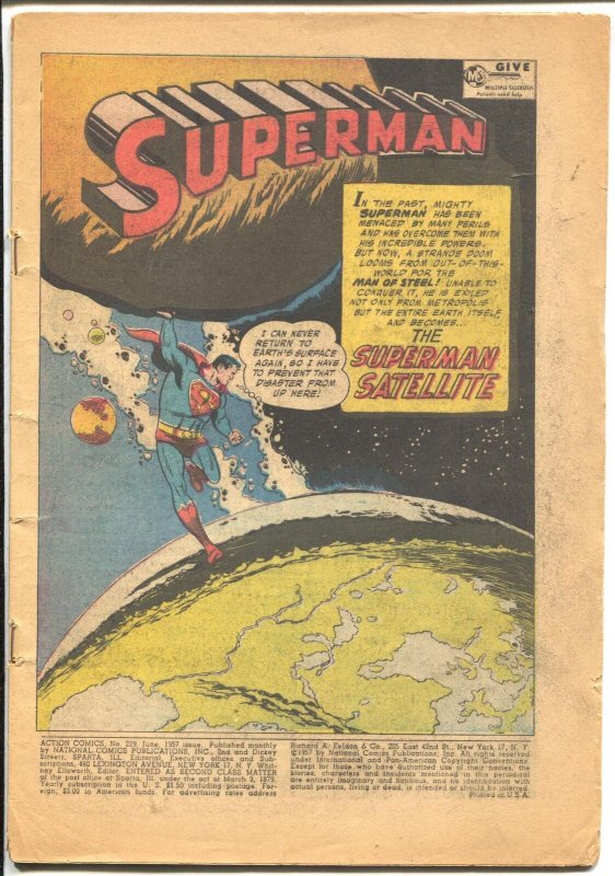 Action #229-1957-Superman-Tommy Tomorrow-Congo Billl-P