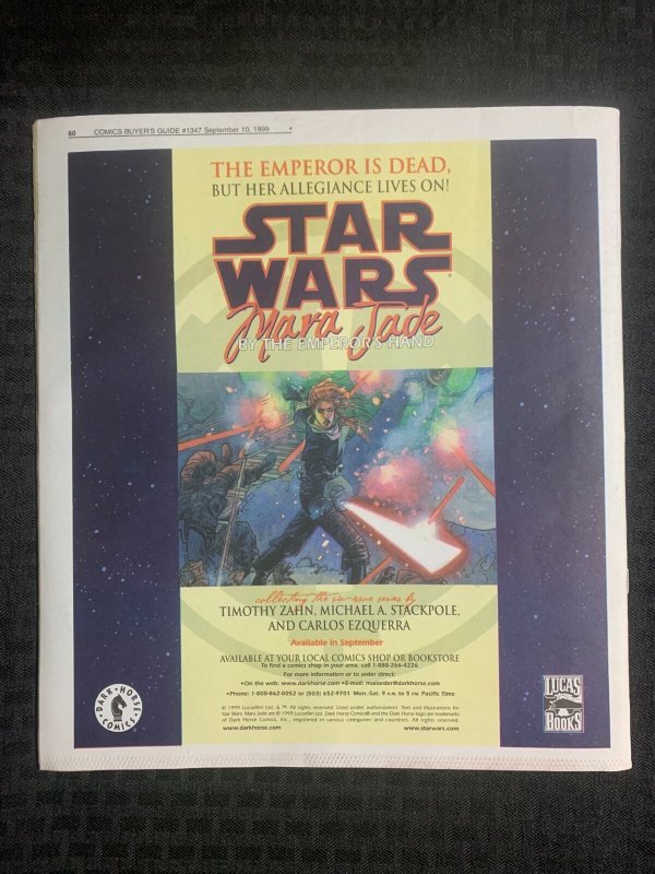 1999 COMICS BUYERS GUIDE Magazine #1347 FN+ 6.5 Jim Steranko on Red Tide & Code