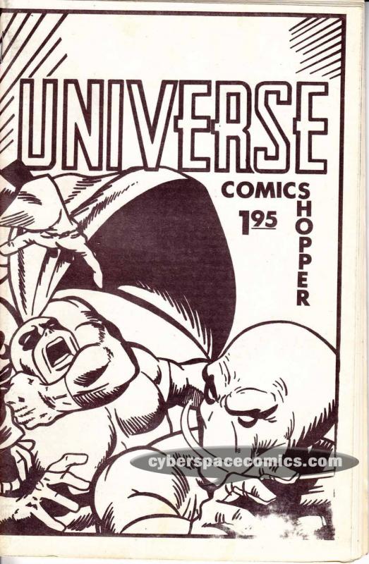 Universe Comics Shopper #71 VF- vintage catalog - alan davis cover? 1984