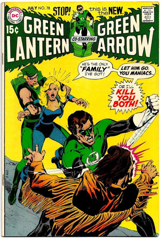 GREEN LANTERN #78 (1970) 7.0 FN/VF Denny O'Neill! Neal Adams! Black Canary!