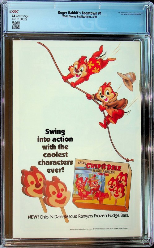 Roger Rabbit's Toontown #1 (1991) - CGC 9.8 - Cert#4518180022