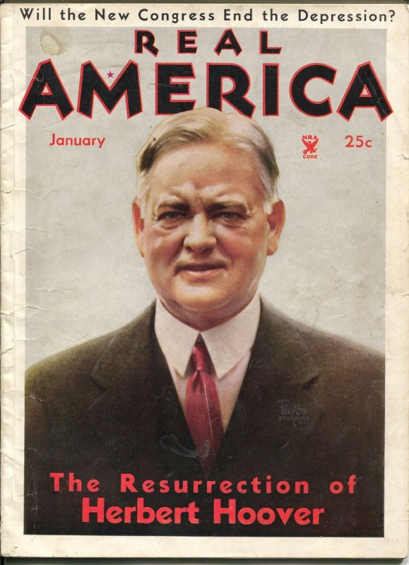 Real America 1/1935-Herbert Hoover-Anna May Wong-Gertrude Ball-VG