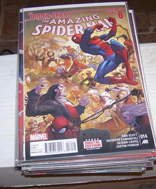 Amazing Spider-Man vol 3 # 14 2015, Marvel spider verse pt 6  miles gwen silk