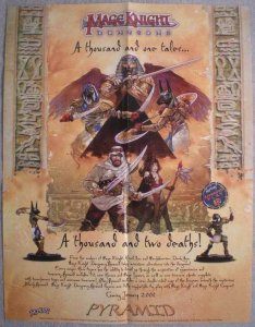 MAGE KNIGHT DUNGEONS Promo poster, 17x22, 2003, Unused, more Promos in store