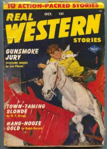 Real Western Stories Pulp October 1950- Gunsmoke Jury- Hang-Noose Gold