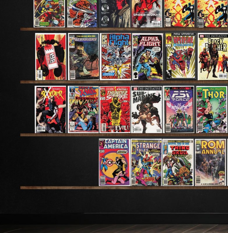 Huge Lot 150+ Comics with Rom, Captain America, Alpha Flight & More!