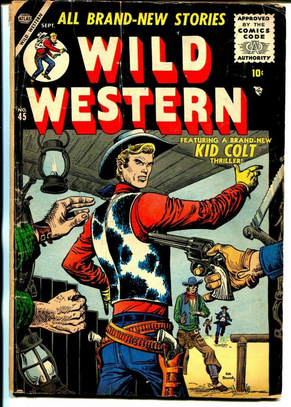 Wild Western #45 1955-Marvel-Kid Colt-Ringo Kid-Joe Maneely-G/VG