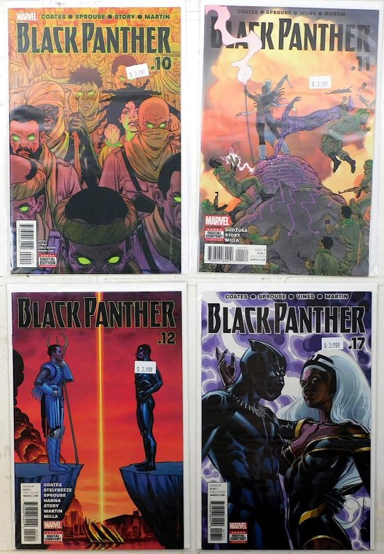 Black Panther Lot 4 #10, 11, 12, 17 2017 Marvel 5th Series Storm Comics