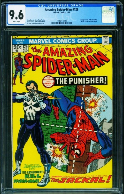 AMAZING SPIDER-MAN #129-1st appearance PUNISHER-CGC 9.6 MARVEL KEY 2093213004