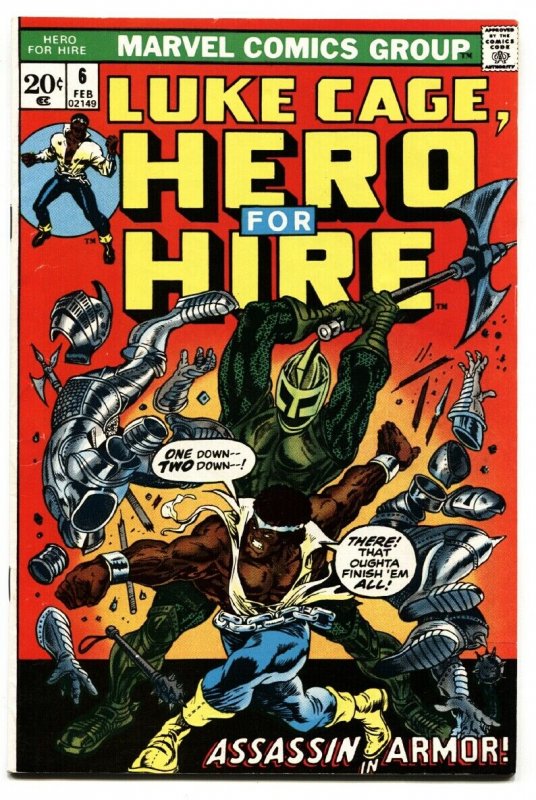 HERO FOR HIRE #6-1973-LUKE CAGE-BRONZE AGE-MARVEL vf