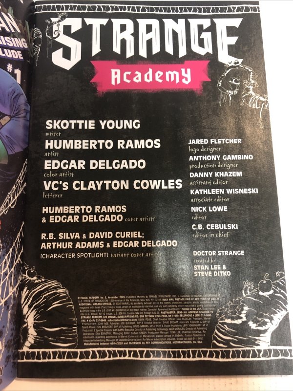 Strange Academy (2020) #2 VF/NM Virgin Variant ~ Marvel Comics | Humberto Ramos