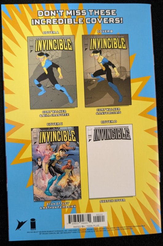 Invincible #1 Cory Walker Lunar Exclusive Trade Dress Vs Variant Cover 2026 NM