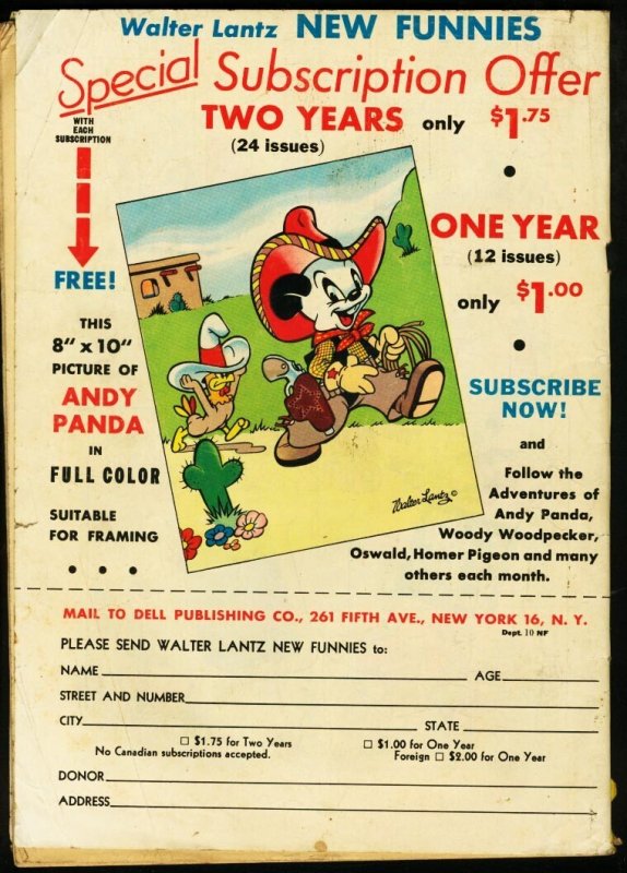 NEW FUNNIES #140-WOODY WOODPECKER-ANDY PANDA G