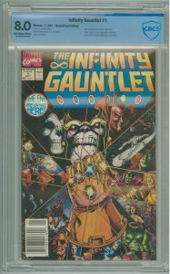 The Infinity Gauntlet #1 (1991) CBCS 8.0!