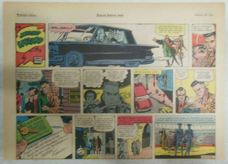 (52) Johnny Hazard Sunday Pages by Frank Robbins from 1961 All 11 x 15 inches ! 