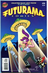 FUTURAMA #54, VF/NM, w/ Black Light Poster, Bongo, Fry, Bender, Leela, Amy, Prof