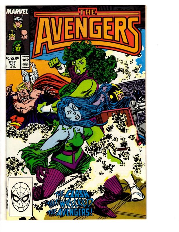 5 The Avengers Marvel Comic Books # 295 296 297 298 299 Thor She-Hulk Nova WT1