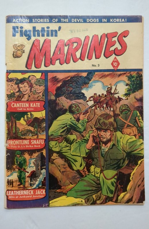 Fightin' Marines #3 (1951) G/VG 3.0 Matt Baker cover