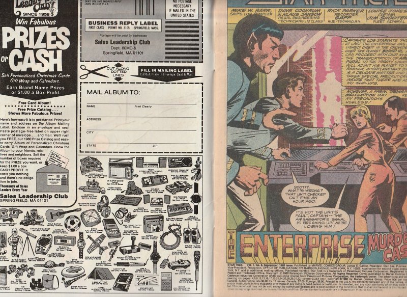 Star Trek(Marvel) # 6 Mystery In Space !