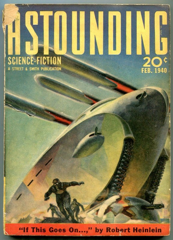 Astounding Pulp February 1940- Robert Heinlein- L Ron Hubbard G