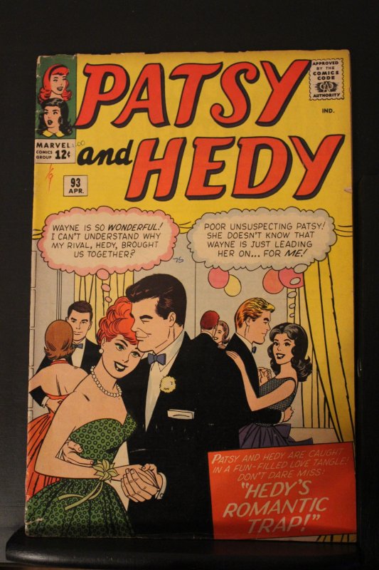 Patsy and Hedy #93 (1964) Mid-High-Grade FN+ Romance cover!