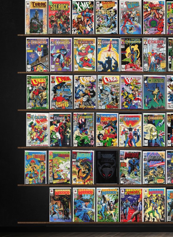 Huge Lot 100+ Comics with Excalibur, Eternal Warrior, Sgt. Rock, X-Men & More!