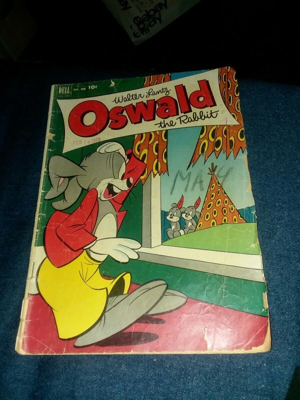 OSWALD THE RABBIT FOUR COLOR #388 DELL comics 1952 WALTER LANTZ toon golden age 