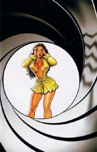Cavewoman Gangster #3 James Bond Variant Budd Root W/COA NM B3.