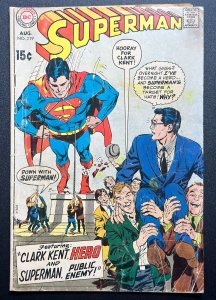 Superman #219 (1969) VG