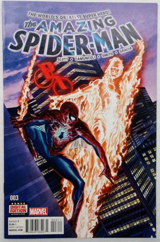 The Amazing Spider-Man #3 (NM, 2016) Alex Ross Cover