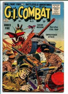 G.I. COMBAT #24 1955-QUALITY-TANK ATTACK-COMMIES-TANKS-vg