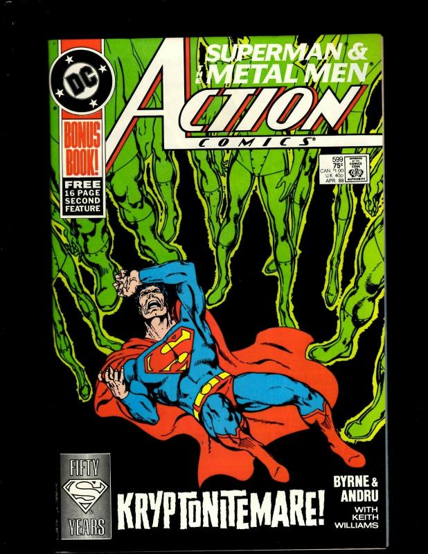 8 Action Comics DC Comic Books #598 599 600 601 602 603 604 605 Superman JF12