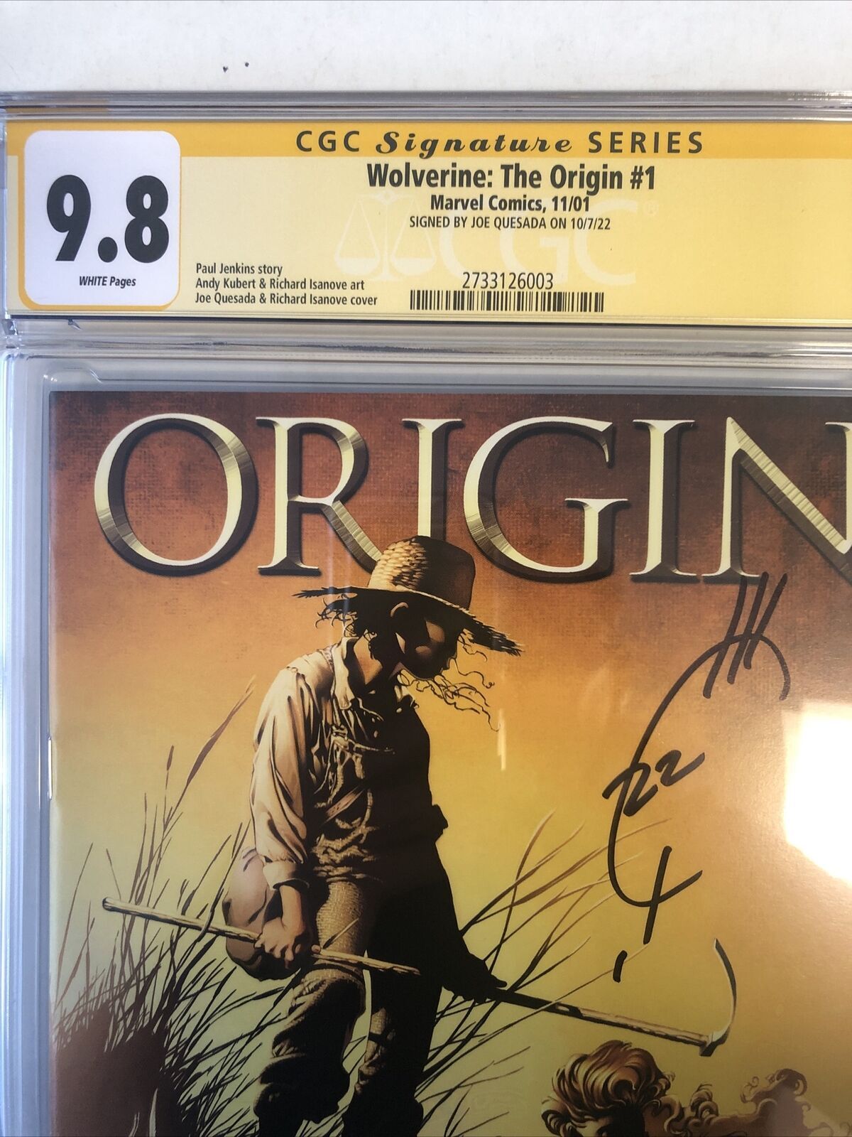 Wolverine: Origins #1, CGC 9.4 Signed by Joe Quesada – Torpedo Comics