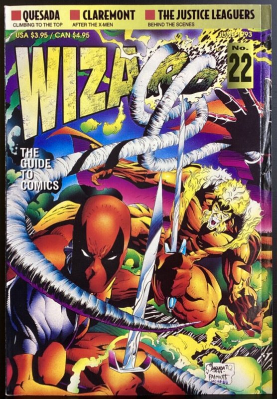 Wizard Magazine #22 X-Villians, X-Men, Quesada, Claremont W/ POSTER 1993