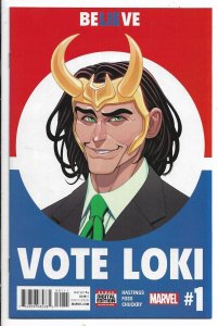 VOTE LOKI #1 (Marvel Comics 2016) Believe 1st Print President Loki Disney+ n183x