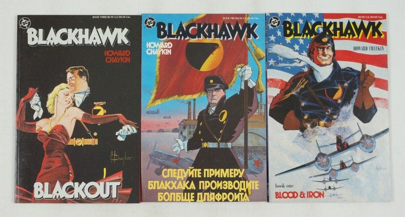 Blackhawk #1-3 VF/NM complete series Howard Chaykin ; DC