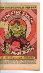 Incredible Hulk #107 - Mandarin - 1969 - VG/FN