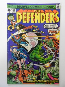 The Defenders #29 (1975) VG+ Condition centerfold detached bottom staple