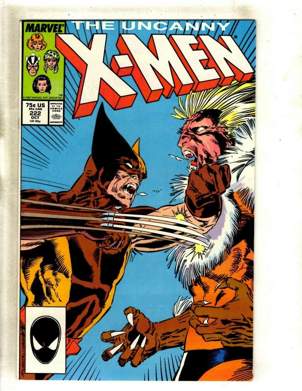 Uncanny X-Men # 222 NM Marvel Comic Book Sabretooth Wolverine Cyclops HY1