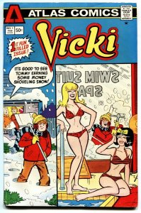 Vicki #1 COMIC BOOK 1975-Atlas-1st issue-swimsuit cover-Giant edition