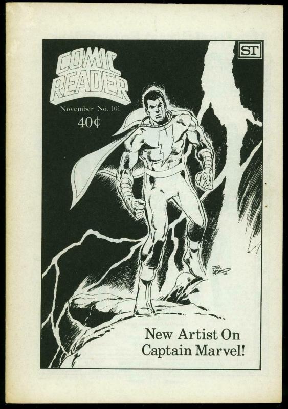 Comic Reader Fanzine #101 1973-  Captain Marvel cover FN