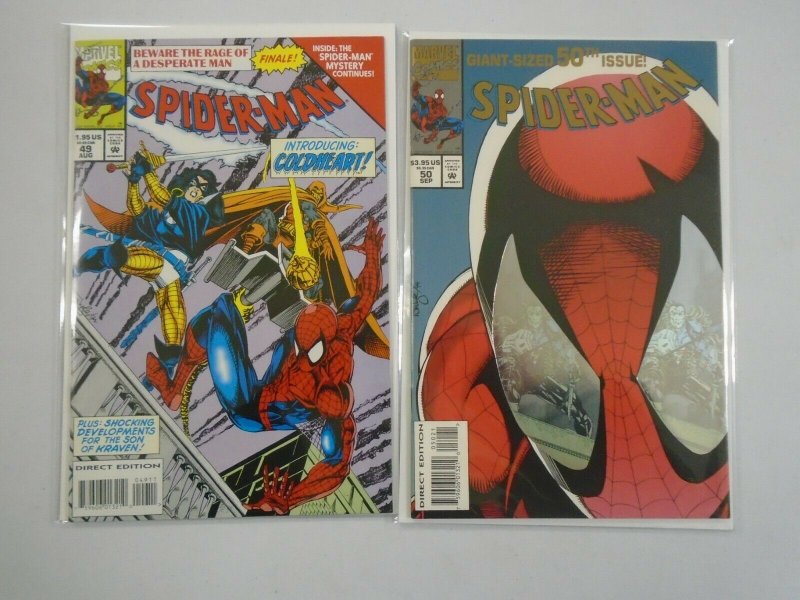 Spider-Man lot 50 different from #1-50 avg 8.5 VF+ (1990-94)