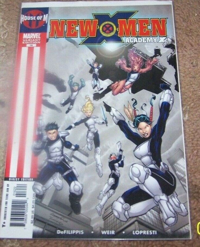 new x men comic # 16  2005 MARVEL academy x -house of m- variant cover X23