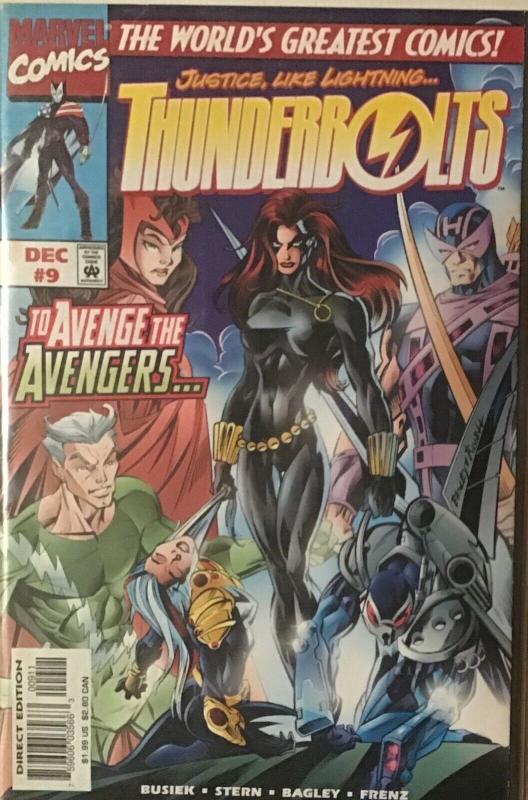THUNDERBOLTS 1997 (MARVEL) #1,4,8,9,12,16,17,19 NM CONDITION 8 BOOK LOT 