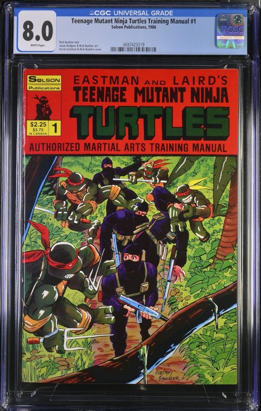Teenage Mutant Ninja Turtles Martial Arts Training Manual #1 (1986) CGC 8.0 VF