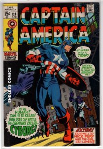 [ LOT81 ] •  Captain America #124 (1970) MODOK Nick Fury / NSC•NB2