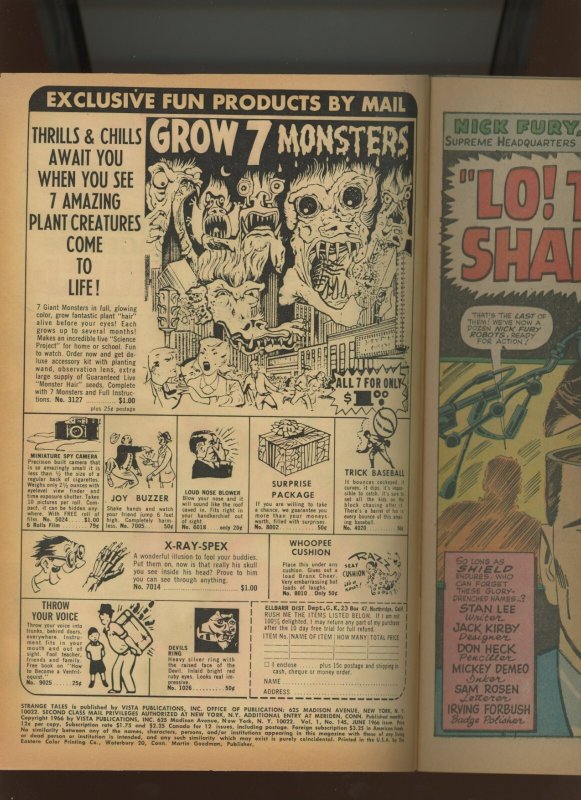 (1966) Strange Tales #145: SILVER AGE! WE COMBINE SHIPPING! (7.5)