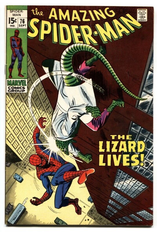 AMAZING SPIDER-MAN #76 1969- LIZARD - JOHN BUSCEMA- MARVEL COMICS-vf-